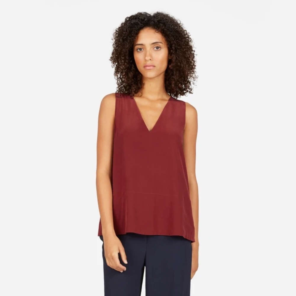 Everlane silk v-neck blouse